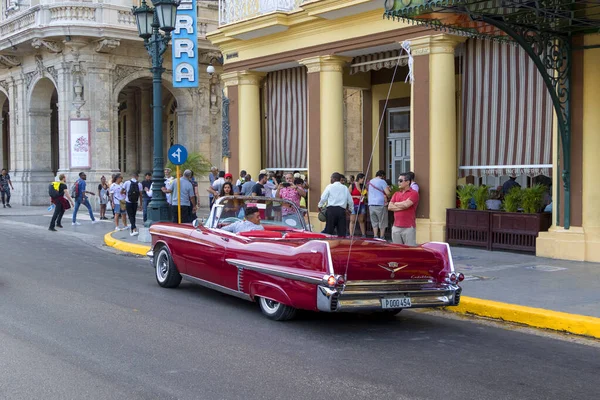 Havanna Kuba Feb 2019 Vintage Klasszikus Amerikai Autók Felújított Állapotban — Stock Fotó