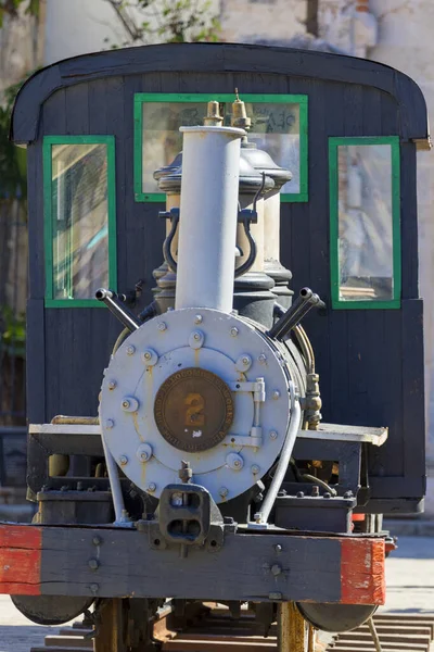 Αβάνα Κούβα Παλιά Ατμομηχανή Εμφανίζεται Στην Plaza Armas — Φωτογραφία Αρχείου