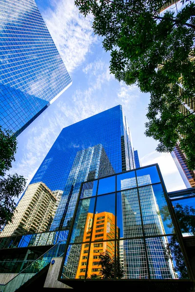 Pohled Calgary Centru Mrakodrapy Kanada — Stock fotografie