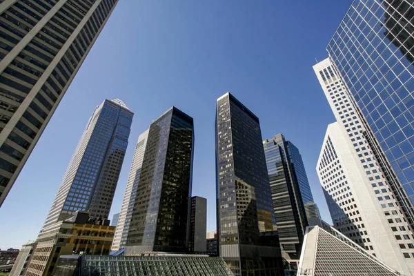 Vista Del Centro Calgary Con Rascacielos Canadá — Foto de Stock