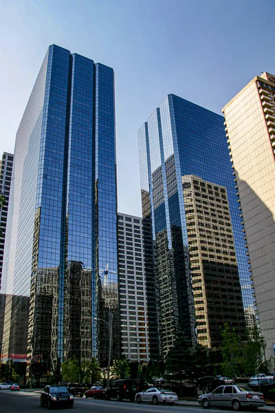 Vista Del Centro Calgary Con Grattacieli Canada — Foto Stock