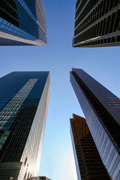 Vista Centro Calgary Com Arranha Céus Canadá — Fotografia de Stock