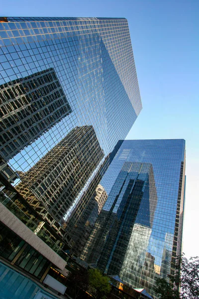 Kilátás Calgary Belvárosára Felhőkarcolókkal Kanada — Stock Fotó