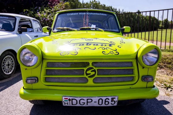 Kiskunlachaza Hungary Jun 2019 Vintage Car Show Trabant East German — Stock Photo, Image