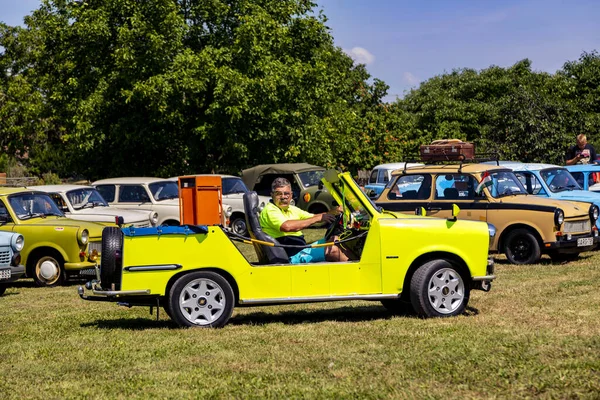 Kiskunlachaza Hungary Cze 2019 Vintage Car Show Trabant East German — Zdjęcie stockowe