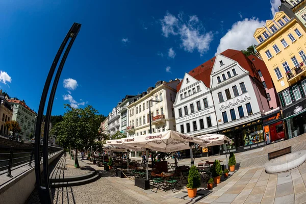 Karlovy Vary Tjeckien Aug 2019 Berömd Stad Västra Böhmen Inte — Stockfoto