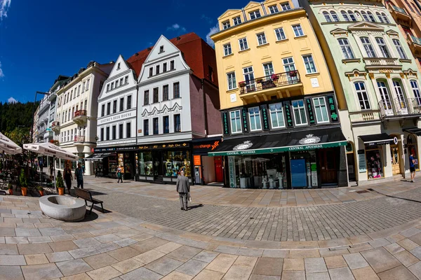 Karlovy Vary Tjeckien Aug 2019 Berömd Stad Västra Böhmen Inte — Stockfoto