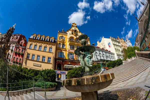 Karlowe Wary Czechy Sierpnia 2019 Słynne Miasto Zachodnich Czechach Nie — Zdjęcie stockowe