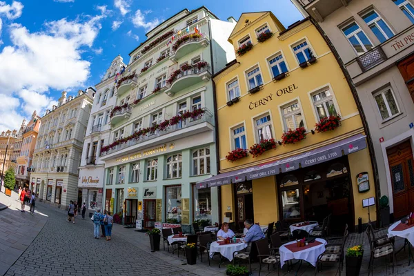 Karlovy Vary Tjeckien Aug 2019 Berömd Stad Västra Böhmen Inte — Stockfoto