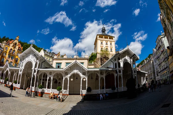 Karlovy Vary Τσεχία Αυγ 2019 Διάσημη Πόλη Στη Δυτική Βοημία — Φωτογραφία Αρχείου