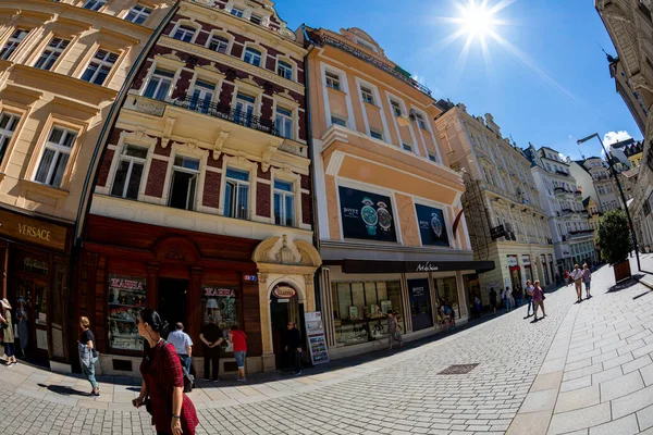 Karlovy Vary República Checa Agosto 2019 Ciudad Famosa Oeste Bohemia — Foto de Stock