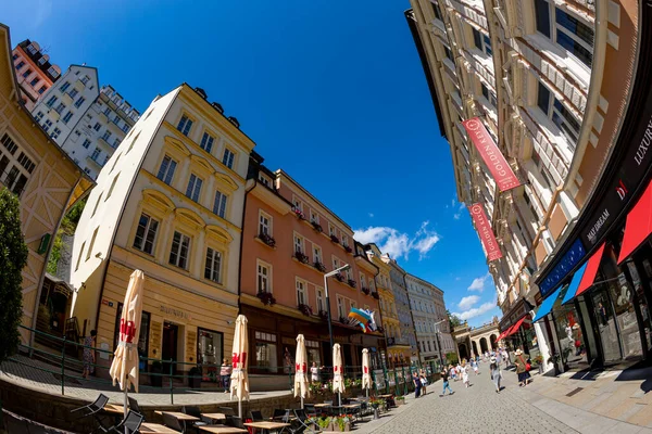 Karlovy Vary Csehország Aug 2019 Híres Város Nyugat Csehországban Nem — Stock Fotó