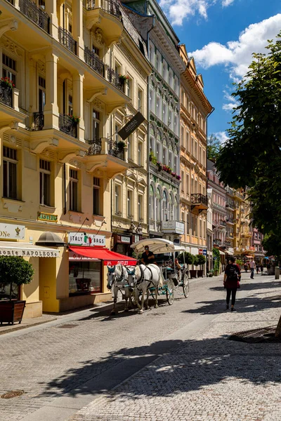 Karlovy Vary République Tchèque Août 2019 Célèbre Ville Bohême Occidentale — Photo