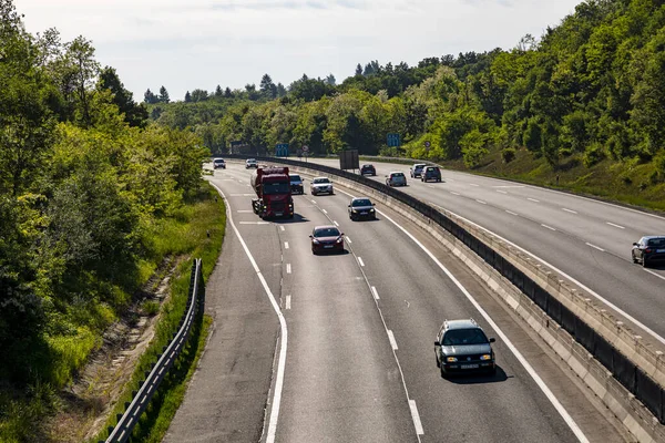 Hungary Budapest May 2020 Aerial View Overpass Traffic Highway — Stock Photo, Image