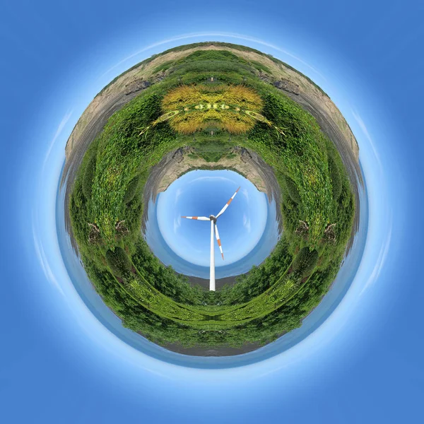 Wind power planet — Stock Photo, Image