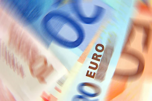 Banco del euro en un giro — Foto de Stock