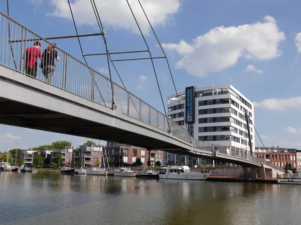 De brug van de Nesse in Leer, Duitsland — Stockfoto