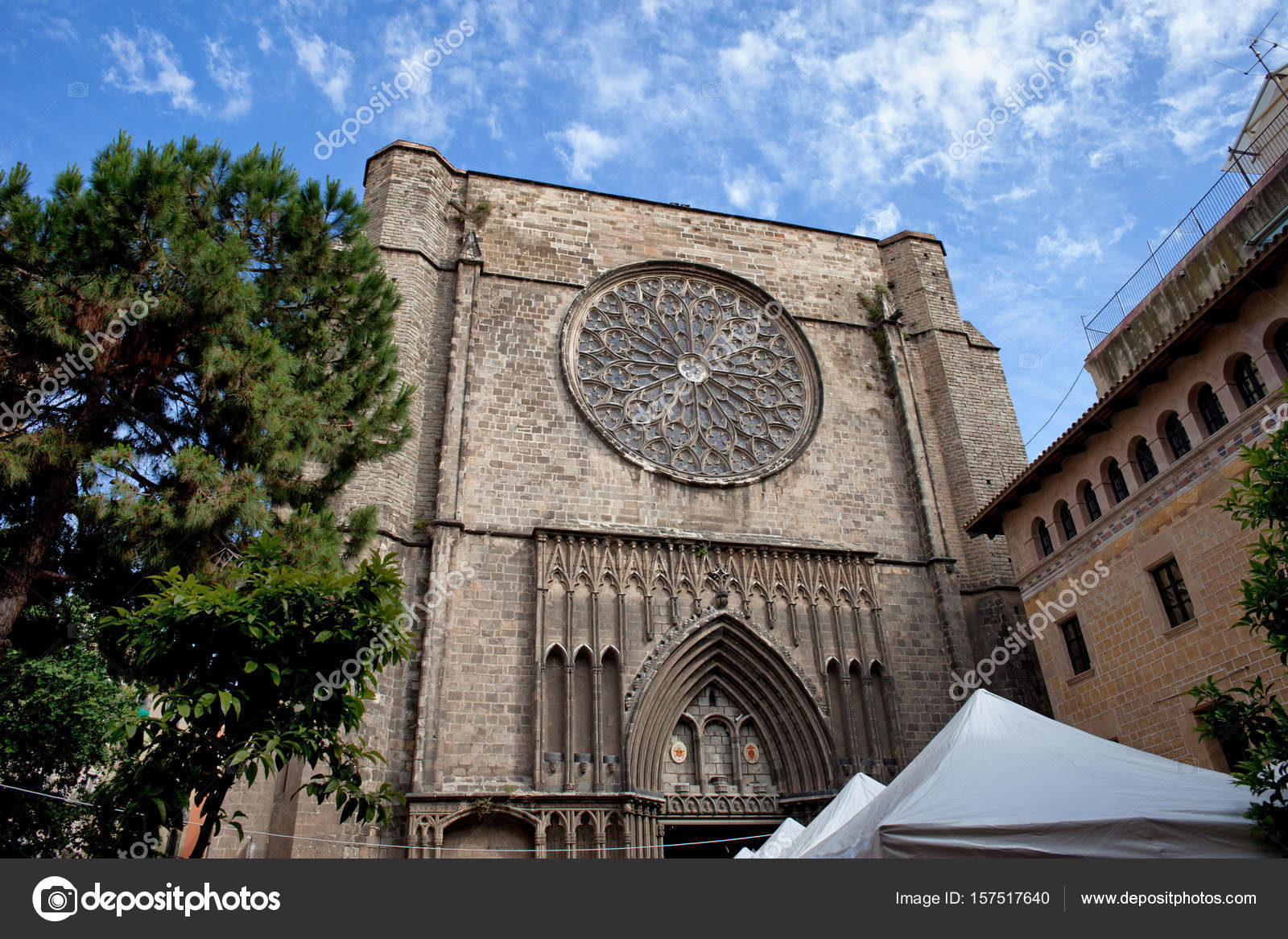 Basilica Of Santa Maria Del Pi In Barcelona Stock Photo By C Rognar 157517640
