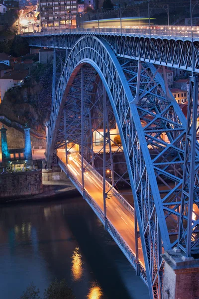 Ponte Luiz I in Porto at Dusk — Stock Photo, Image