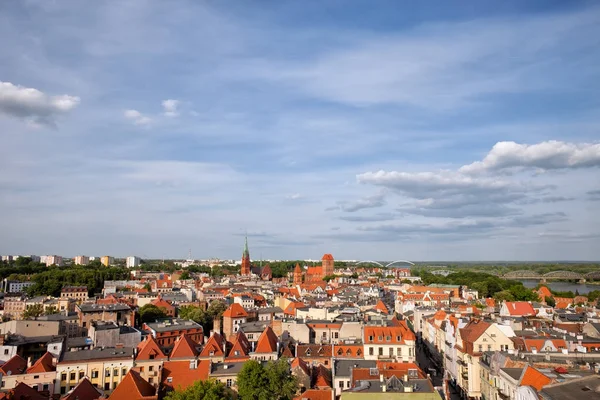 Torun Città Vecchia dall'Alto in Polonia — Foto Stock