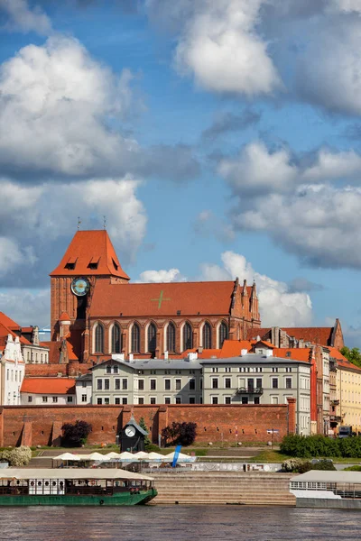 Město Toruň staré město Panorama v Polsku — Stock fotografie