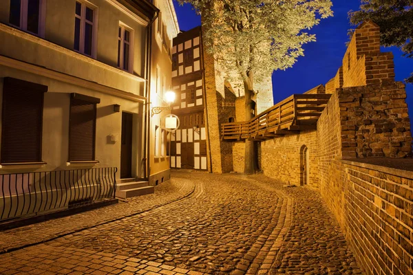 Miasto Toruń w nocy — Zdjęcie stockowe