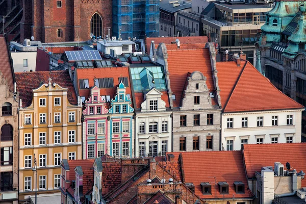 Wroclaw Old Town Evleri — Stok fotoğraf