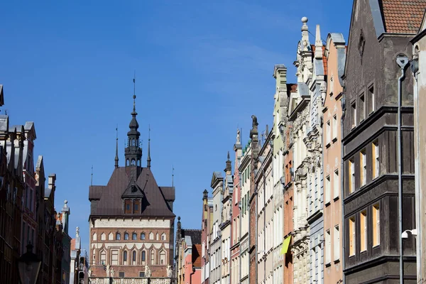 De Skyline van de binnenstad van Gdansk in Polen — Stockfoto