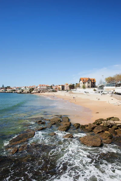 Plaja în Resort Orașul Cascais în Portugalia — Fotografie, imagine de stoc