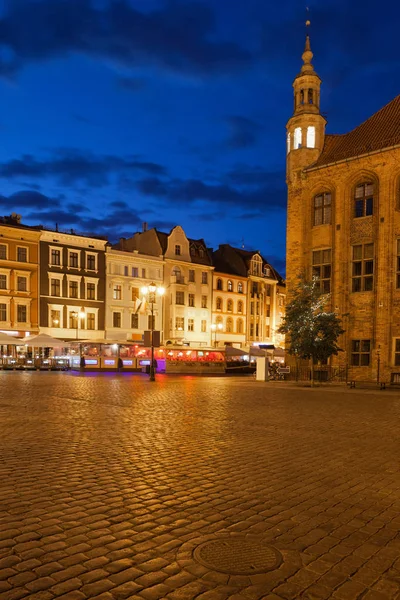 Città vecchia di Torun di notte in Polonia — Foto Stock