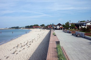 Hel Town Beach and Promenade in Poland clipart