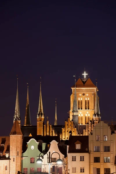 Danzig bei Nacht — Stockfoto