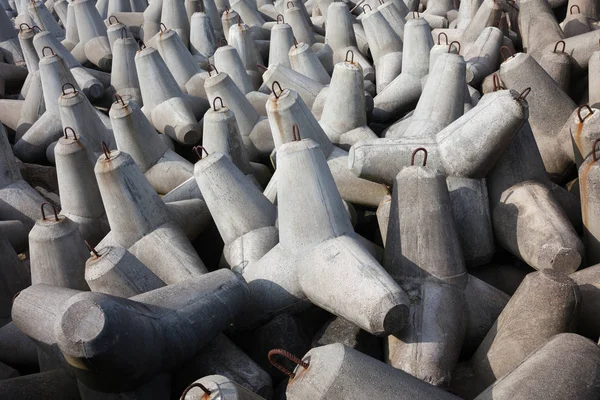 Concrete Breakwater Blocchi di sfondo — Foto Stock