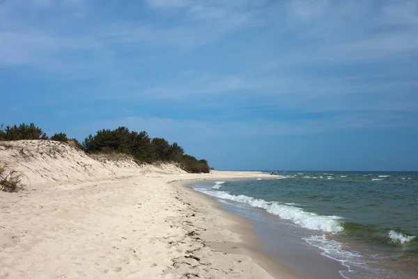 Baltic Sea Plaża na półwyspie Helskim w Polsce — Zdjęcie stockowe