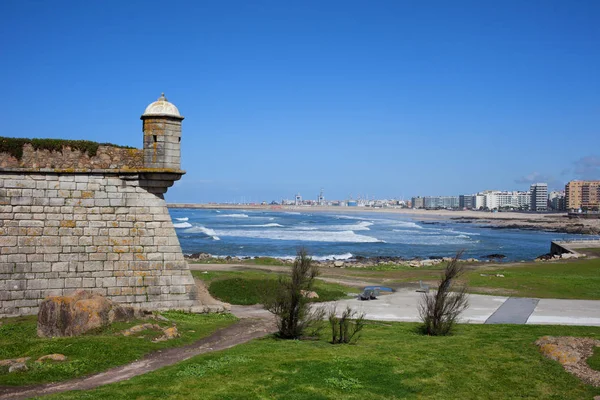 Ciudad de Matosinhos y Castelo do Queijo — Foto de Stock