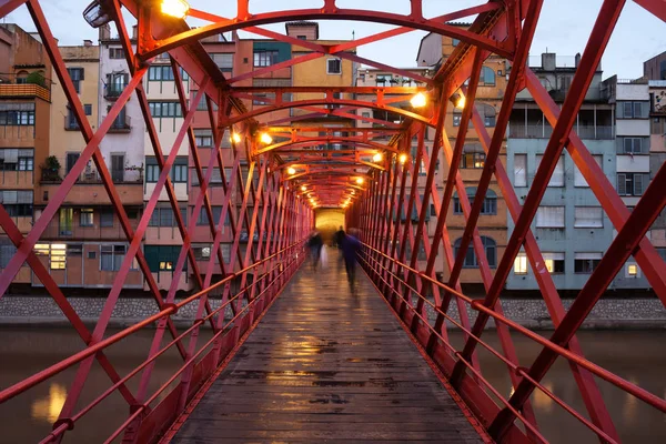 ジローナ夜のエッフェル橋 — ストック写真