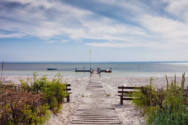 Kuznica Beach Polonya Hel yarımadasında — Stok fotoğraf