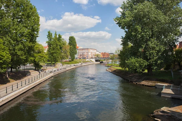 Brda River in City of Bydgoszcz — Stock Photo, Image