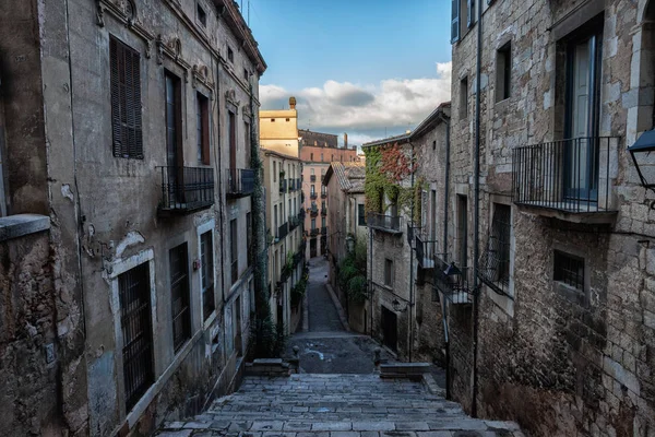 Sant Domenec σκάλες στην παλιά πόλη της Girona — Φωτογραφία Αρχείου