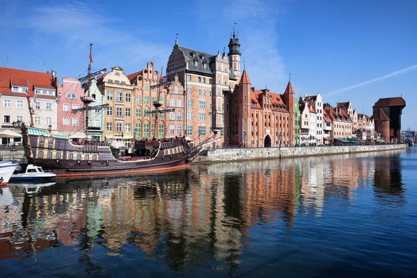 Gdansk oude stad-rivierzicht — Stockfoto