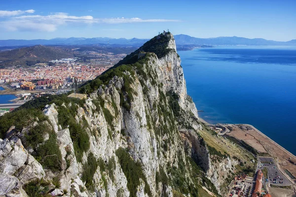 Rock of Gibraltar at Mediterranean Sea — Stock Photo, Image