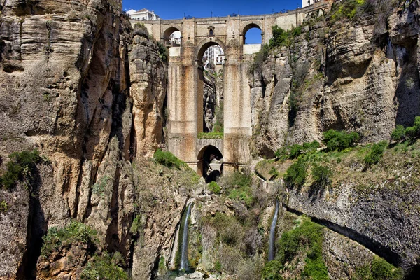 Puente Nuevo broen i Ronda - Stock-foto