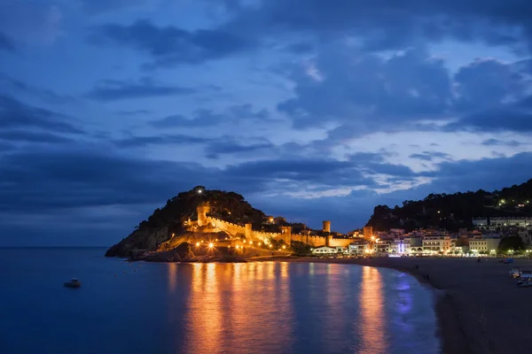 Tossa de Mar w Twilight w Hiszpanii — Zdjęcie stockowe