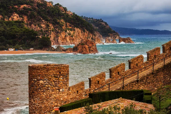 Tossa de Mar Twierdza na Costa Brava w Hiszpanii — Zdjęcie stockowe