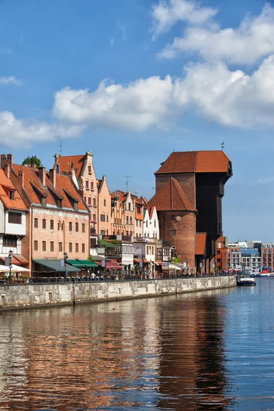 Gdansk City Skyline River View — Stock Photo, Image