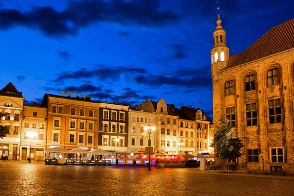 Stare Miasto Toruń nocą — Zdjęcie stockowe