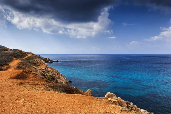Mar Mediterráneo Costa de Malta Isla — Foto de Stock