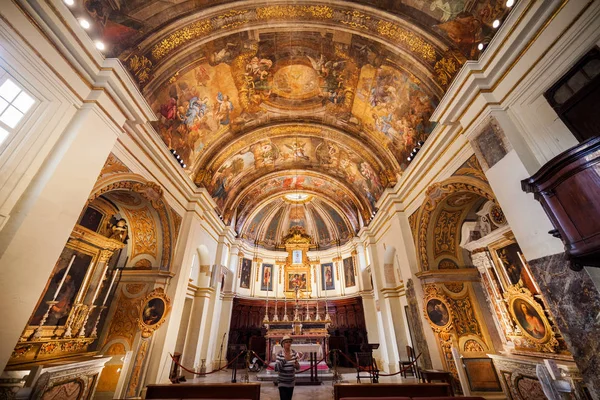 Igreja de Nossa Senhora da Vitória Interior em Valletta — Fotografia de Stock