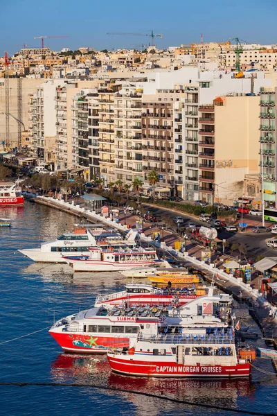 Città di Sliema e Crociere a Malta — Foto Stock