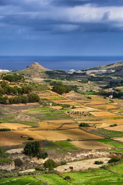 Gozo isola paesaggio a malta — Foto Stock